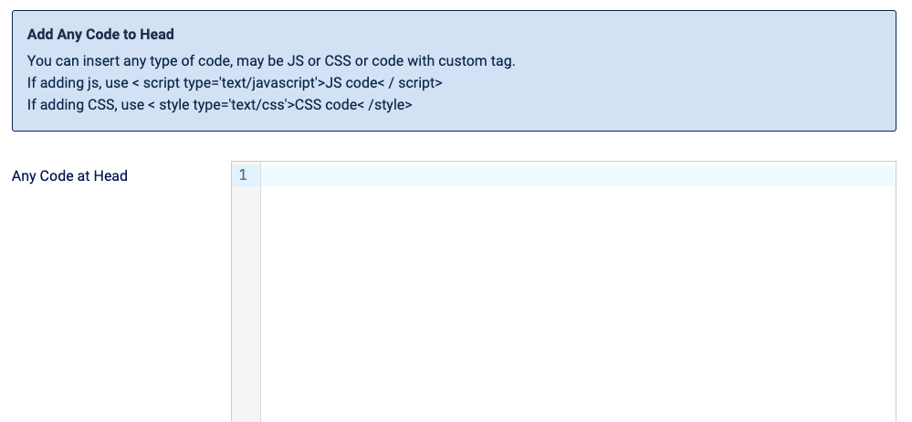 Head CSS, Script